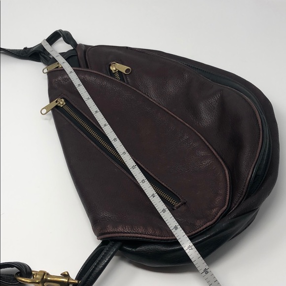 🏷 genuine leather slingback two toned backpack - Picture 8 of 8